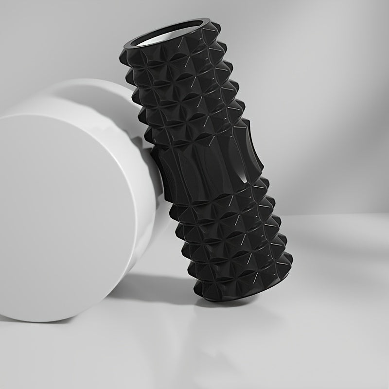 1 rolo de espuma EVA para massagem em Yoga e Pilates, firmeza média, operação manual, ferramenta de exercício para as costas, melhoria da mobilidade, acessório de treinamento de ginástica - Preto, Azul, Roxo