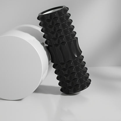 1 rolo de espuma EVA para massagem em Yoga e Pilates, firmeza média, operação manual, ferramenta de exercício para as costas, melhoria da mobilidade, acessório de treinamento de ginástica - Preto, Azul, Roxo