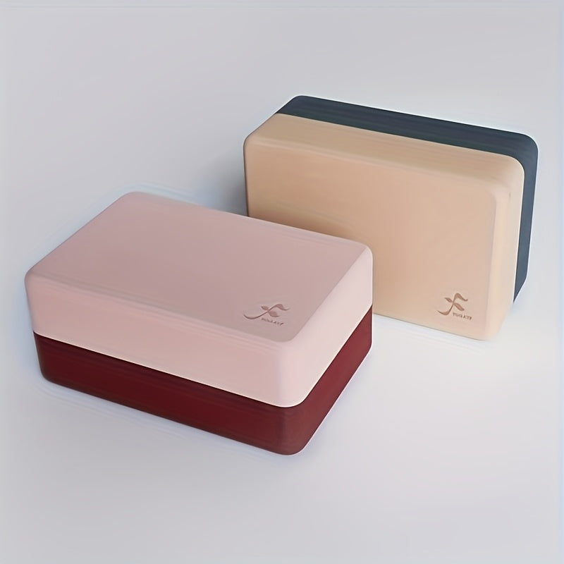 Pedra de Yoga Premium com Design Color Block, Alta Densidade, 23cm x 15cm x 10cm