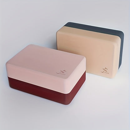 Pedra de Yoga Premium com Design Color Block, Alta Densidade, 23cm x 15cm x 10cm