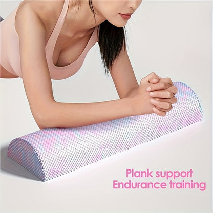 1 unidade, bloco de ioga semi-circular, operação manual, densidade média, para relaxamento do pescoço e dos músculos, prática de equilíbrio, ioga, fitness e ginástica. Almofada de treino de estação de equilíbrio de alongamento de perna com rolo de espuma semi-circular.