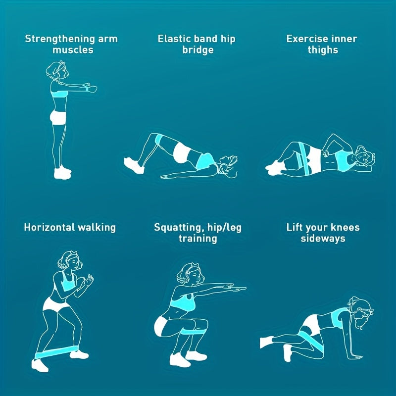 3 faixas de resistência fitness, anéis para elevação do quadril, bandas elásticas circulares para alongamento de yoga. São adequadas para agachamentos e modelar as nádegas