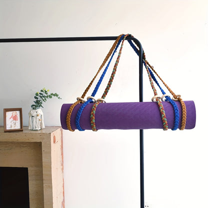 1peça Alça de Tapete de Yoga Tecida à Mão Estilo Boêmio - Tecido Durável com Alças Ajustáveis, Armazenamento Seguro para Tapetes de Yoga, Ideal para Academia em Casa e Entusiastas de Fitness, Armazenamento de Tapetes de Yoga | Estilo Boêmio | Design de Alça Ajustável, Suporte de Tapete de Yoga, Tapete de Yoga e Bloco, Conjunto de Blocos de Yoga, Conjunto de Tapetes de Yoga, Alça de Tapete de Yoga, Tapete de Exercício, Tapete de Fitness, Tapete de Yoga, Tapete de Treino, Acessórios de Yoga