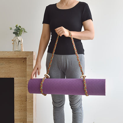 1peça Alça de Tapete de Yoga Tecida à Mão Estilo Boêmio - Tecido Durável com Alças Ajustáveis, Armazenamento Seguro para Tapetes de Yoga, Ideal para Academia em Casa e Entusiastas de Fitness, Armazenamento de Tapetes de Yoga | Estilo Boêmio | Design de Alça Ajustável, Suporte de Tapete de Yoga, Tapete de Yoga e Bloco, Conjunto de Blocos de Yoga, Conjunto de Tapetes de Yoga, Alça de Tapete de Yoga, Tapete de Exercício, Tapete de Fitness, Tapete de Yoga, Tapete de Treino, Acessórios de Yoga