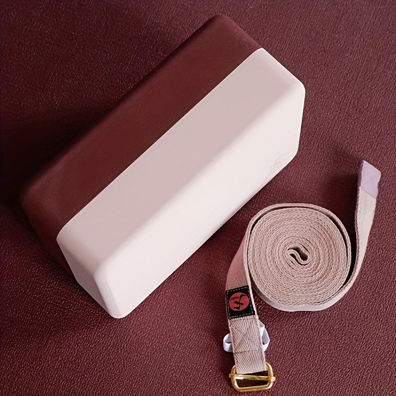 Pedra de Yoga Premium com Design Color Block, Alta Densidade, 23cm x 15cm x 10cm