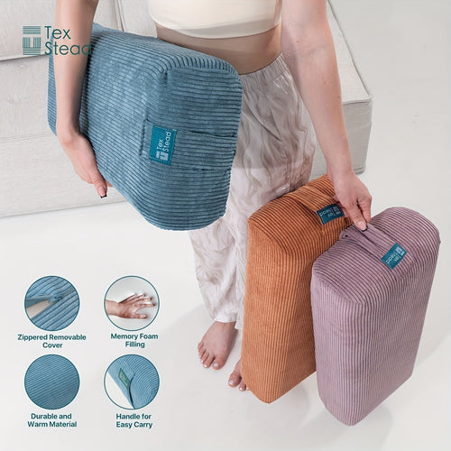1peça TEXSTEAD Almofada de Yoga Bolster para Posições Restauradoras, Meditação, Alongamento e Suporte para as Costas - Almofada Retangular com Alça de Transporte, Capa Removível, Leve e Firme, Ideal para Uso em Casa ou Estúdio, Disponível em Várias Cores, Acessórios de Yoga, Ferramenta de Yoga Versátil, Design Ergonômico, Tapete de Yoga Durável