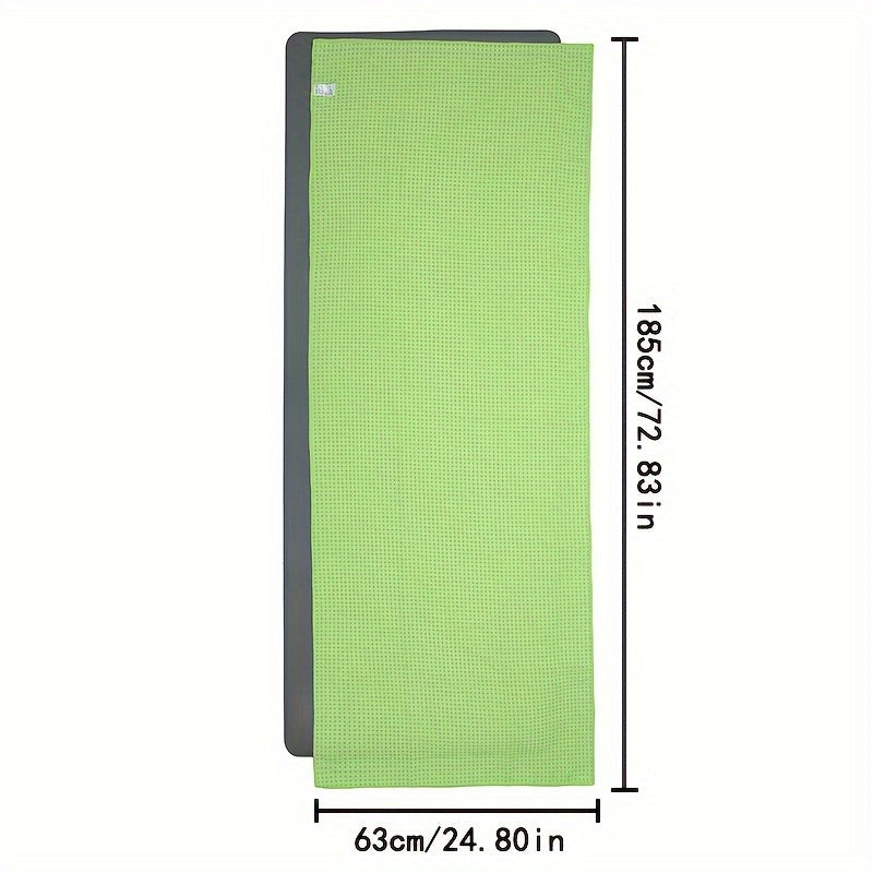 Toalhas de ioga de silicone antiderrapante tecidas premium - Laváveis à máquina, mistura de poliéster e nylon, conjunto de toalhas de academia de secagem rápida