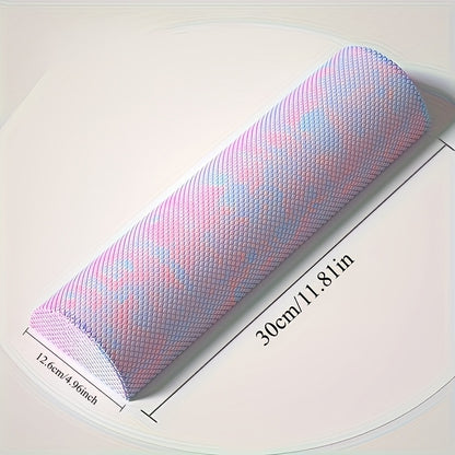 1 unidade, bloco de ioga semi-circular, operação manual, densidade média, para relaxamento do pescoço e dos músculos, prática de equilíbrio, ioga, fitness e ginástica. Almofada de treino de estação de equilíbrio de alongamento de perna com rolo de espuma semi-circular.