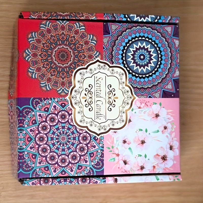 Kit de 4 Velas Aromáticas com 4 Fragrâncias: Gardênia, Fresia, Campainha, Lavanda. Potes Sortidos. Ideal para Yoga, Meditação, Natal, Feriados e Festas. Melhora o Ambiente. Presente Festivo Perfeito. Uso em Todas as Estações