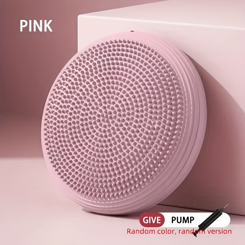 Conjunto de Almofada para Equilíbrio em Yoga com Treinador Inflável, Bola PVC, 2 Peças Material Espessado e Duradouro Ideal para Ioga, Pilates e Exercícios de Estabilidade - Presente Natal/Ano Novo