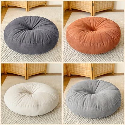 Almofada Redonda Grossa - Macia e Confortável, Preenchimento Completo para Meditação e Yoga, Decoração Zen Boho em Laranja Vibrante, 100% Poliéster, Lavagem Manual, Ideal para Leitura e Presentes de Férias, Aconchegante, Tecido Durável, Almofada Decorativa, Perfeita para Assentos