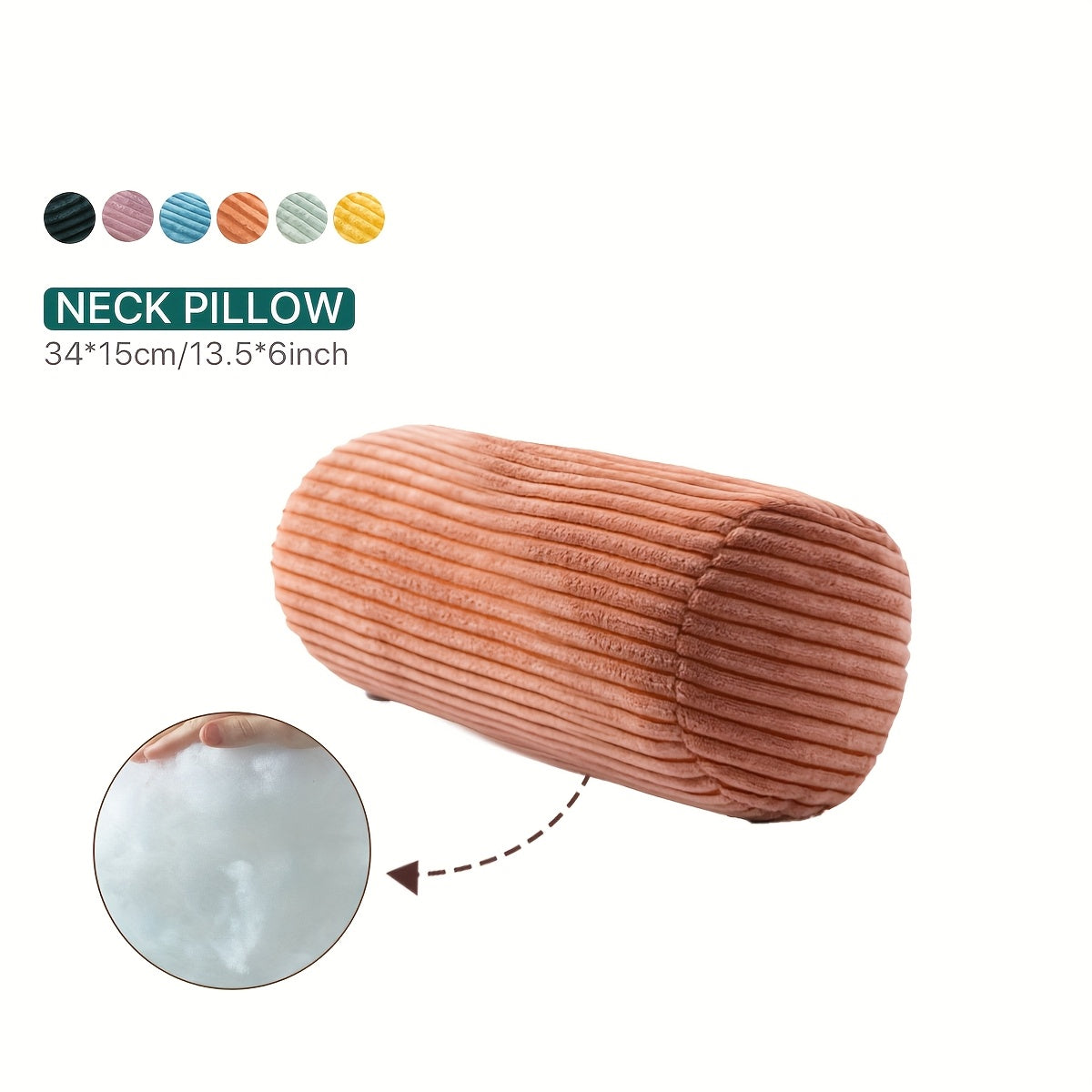 Almofada Roll, Almofada Bolster de Fleece Coral Versátil, Travesseiro Corporal para Suporte ao Dormir, Pernas e Costas, Ideal para Conforto da Coluna e Pescoço, Lavável à Máquina para Decoração de Cama e Sofá, 6 Cores Vibrantes e 3 Tamanhos Disponíveis