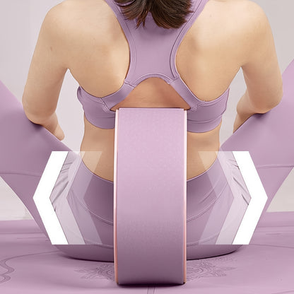 Roda de Yoga - Esticador e Rolo para Costas, Rolo de Yoga para Relaxamento Muscular, Alívio, Estouro e Alinhamento até 80kg