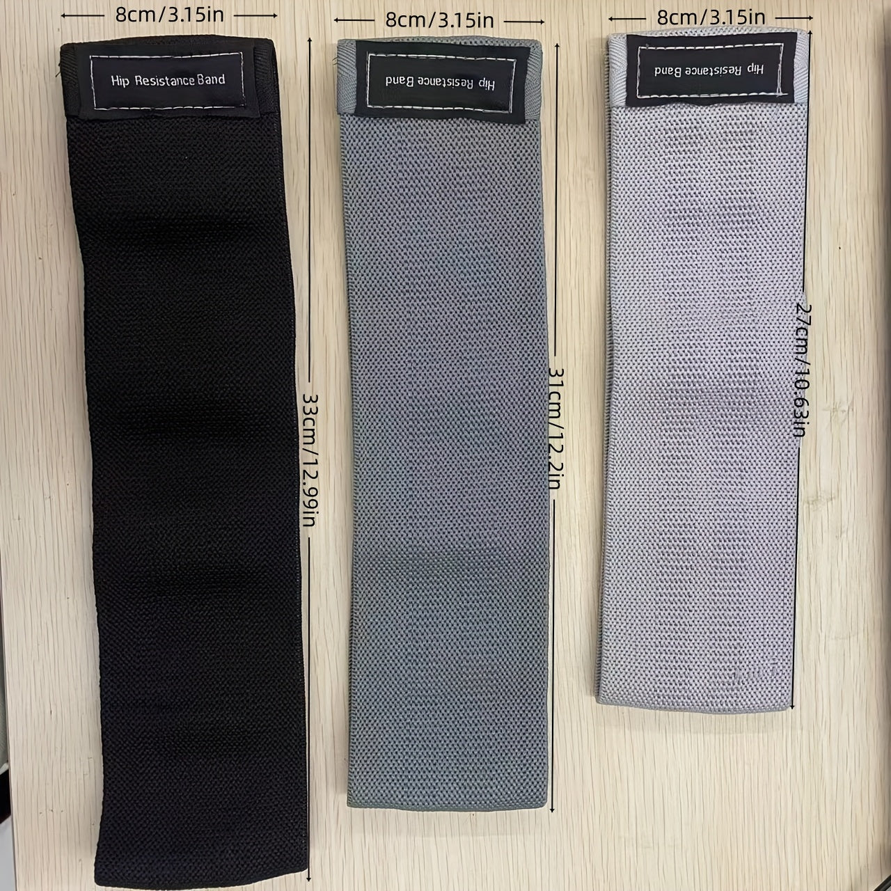 3 faixas de resistência fitness, anéis para elevação do quadril, bandas elásticas circulares para alongamento de yoga. São adequadas para agachamentos e modelar as nádegas