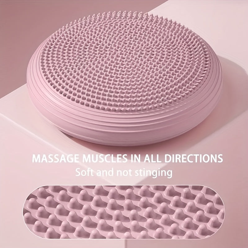 Conjunto de Almofada para Equilíbrio em Yoga com Treinador Inflável, Bola PVC, 2 Peças Material Espessado e Duradouro Ideal para Ioga, Pilates e Exercícios de Estabilidade - Presente Natal/Ano Novo