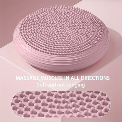 Conjunto de Almofada para Equilíbrio em Yoga com Treinador Inflável, Bola PVC, 2 Peças Material Espessado e Duradouro Ideal para Ioga, Pilates e Exercícios de Estabilidade - Presente Natal/Ano Novo