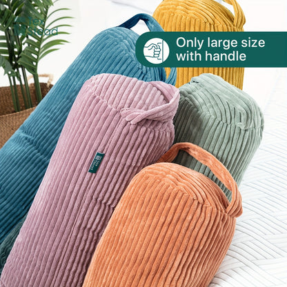 Almofada Roll, Almofada Bolster de Fleece Coral Versátil, Travesseiro Corporal para Suporte ao Dormir, Pernas e Costas, Ideal para Conforto da Coluna e Pescoço, Lavável à Máquina para Decoração de Cama e Sofá, 6 Cores Vibrantes e 3 Tamanhos Disponíveis