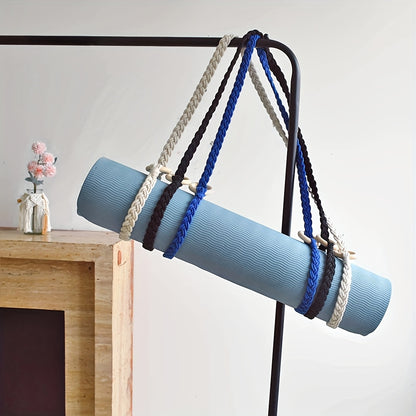 1peça Alça de Tapete de Yoga Tecida à Mão Estilo Boêmio - Tecido Durável com Alças Ajustáveis, Armazenamento Seguro para Tapetes de Yoga, Ideal para Academia em Casa e Entusiastas de Fitness, Armazenamento de Tapetes de Yoga | Estilo Boêmio | Design de Alça Ajustável, Suporte de Tapete de Yoga, Tapete de Yoga e Bloco, Conjunto de Blocos de Yoga, Conjunto de Tapetes de Yoga, Alça de Tapete de Yoga, Tapete de Exercício, Tapete de Fitness, Tapete de Yoga, Tapete de Treino, Acessórios de Yoga