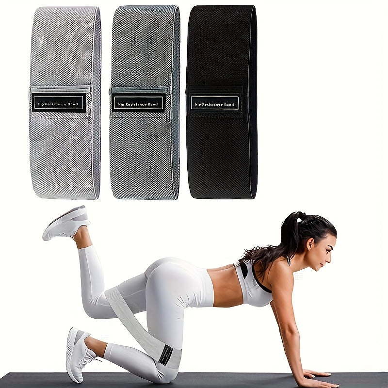 3 faixas de resistência fitness, anéis para elevação do quadril, bandas elásticas circulares para alongamento de yoga. São adequadas para agachamentos e modelar as nádegas