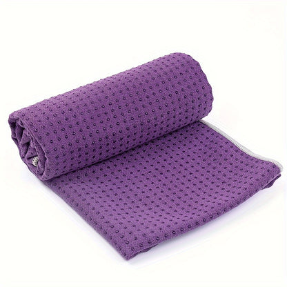 Toalhas de ioga de silicone antiderrapante tecidas premium - Laváveis à máquina, mistura de poliéster e nylon, conjunto de toalhas de academia de secagem rápida