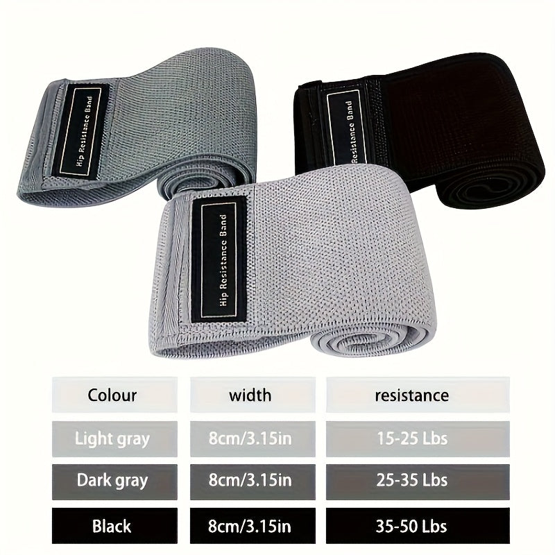 3 faixas de resistência fitness, anéis para elevação do quadril, bandas elásticas circulares para alongamento de yoga. São adequadas para agachamentos e modelar as nádegas