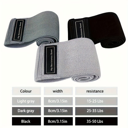 3 faixas de resistência fitness, anéis para elevação do quadril, bandas elásticas circulares para alongamento de yoga. São adequadas para agachamentos e modelar as nádegas