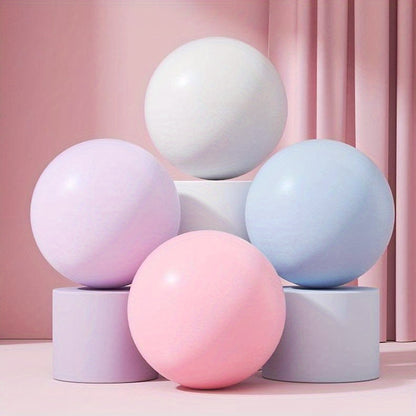 2 Bolas De Ioga Mini Grossas Premium - 24,99 Cm Duráveis Em PVC Para Exercícios De Trabalho De Núcleo, Treinamento Sensorial E Academia Em Casa, Rosa E Verde Macios, Acessórios De Ioga, Design Elegante, Textura Suave