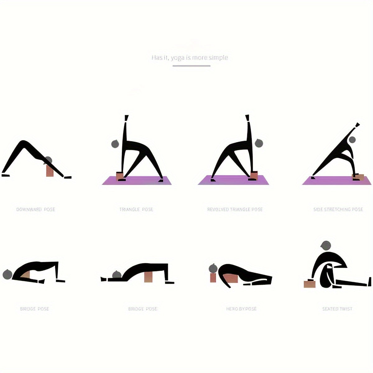 Bloco de Yoga de Cortiça e Madeira, Bloco de Yoga de Alta Densidade, Adequado para Treinamento de Dança, Pressão de Pernas, Fitness Indoor