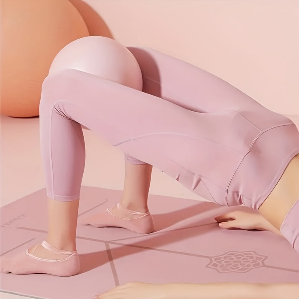 2 Bolas De Ioga Mini Grossas Premium - 24,99 Cm Duráveis Em PVC Para Exercícios De Trabalho De Núcleo, Treinamento Sensorial E Academia Em Casa, Rosa E Verde Macios, Acessórios De Ioga, Design Elegante, Textura Suave