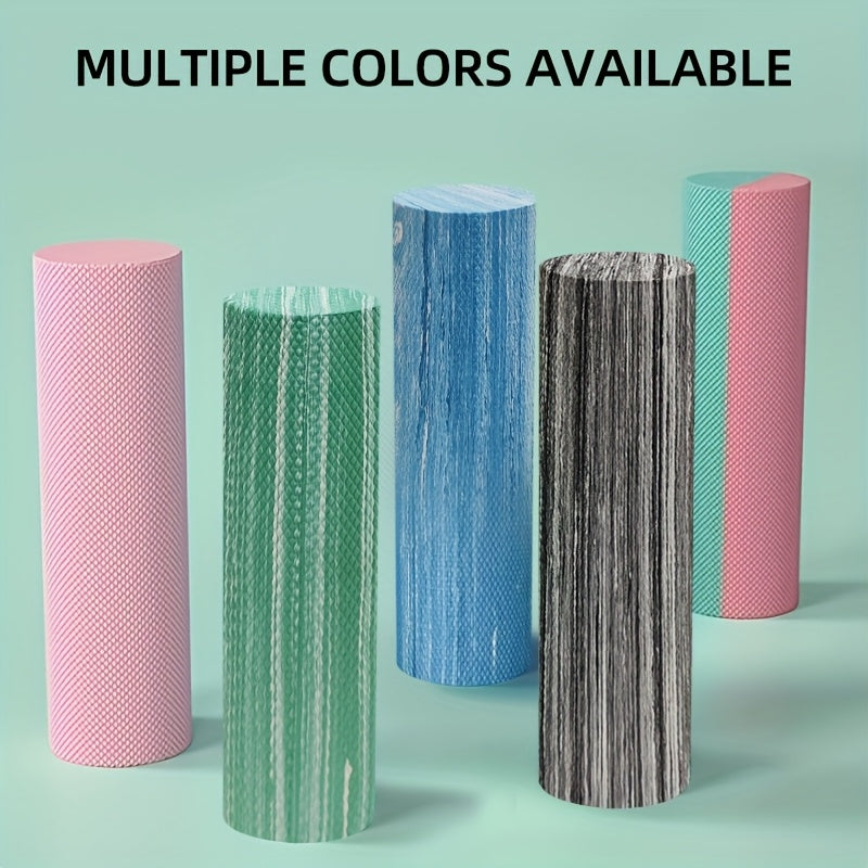 Rolo de Yoga em Espuma EVA, 29.97/44.96 cm, Várias Cores, Relaxamento Muscular Profundo, Pressão na Coluna e Costas, Melhora a Flexibilidade e Estabilidade, Adequado para Yoga, Pilates, Fitness, etc., Confortável e Durável, Leve e Portátil