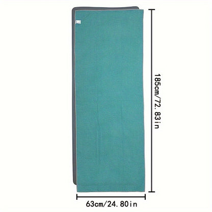 Toalhas de ioga de silicone antiderrapante tecidas premium - Laváveis à máquina, mistura de poliéster e nylon, conjunto de toalhas de academia de secagem rápida