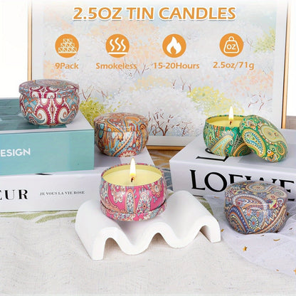 Kit de 4 Velas Aromáticas com 4 Fragrâncias: Gardênia, Fresia, Campainha, Lavanda. Potes Sortidos. Ideal para Yoga, Meditação, Natal, Feriados e Festas. Melhora o Ambiente. Presente Festivo Perfeito. Uso em Todas as Estações