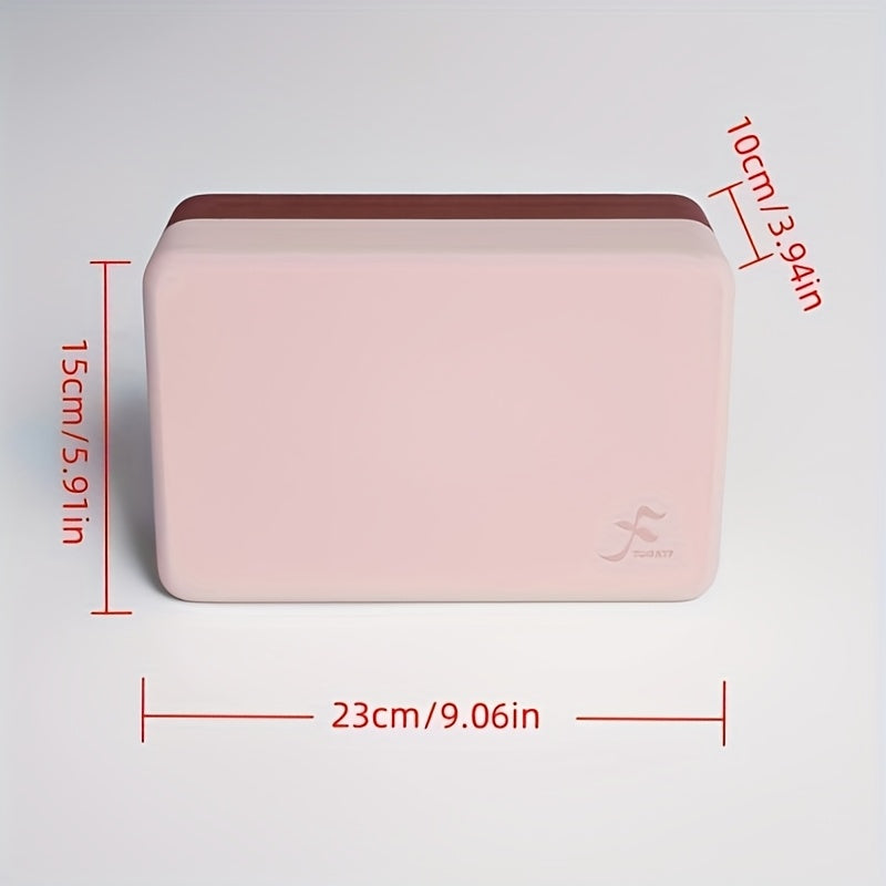 Pedra de Yoga Premium com Design Color Block, Alta Densidade, 23cm x 15cm x 10cm