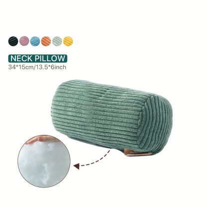 Almofada Roll, Almofada Bolster de Fleece Coral Versátil, Travesseiro Corporal para Suporte ao Dormir, Pernas e Costas, Ideal para Conforto da Coluna e Pescoço, Lavável à Máquina para Decoração de Cama e Sofá, 6 Cores Vibrantes e 3 Tamanhos Disponíveis