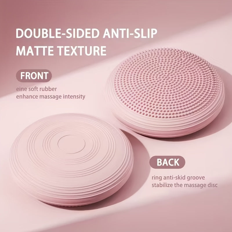 Conjunto de Almofada para Equilíbrio em Yoga com Treinador Inflável, Bola PVC, 2 Peças Material Espessado e Duradouro Ideal para Ioga, Pilates e Exercícios de Estabilidade - Presente Natal/Ano Novo