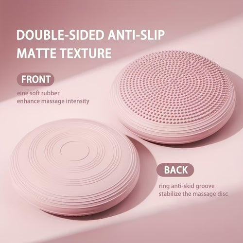 Conjunto de Almofada para Equilíbrio em Yoga com Treinador Inflável, Bola PVC, 2 Peças Material Espessado e Duradouro Ideal para Ioga, Pilates e Exercícios de Estabilidade - Presente Natal/Ano Novo