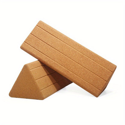 Triângulos de Yoga Profissionais em Cortiça - Design Ergonômico de Alta Densidade para Relaxamento do Core & Abdominal, Equipamento de Treino de Dança e Fitness, Cores Misturadas