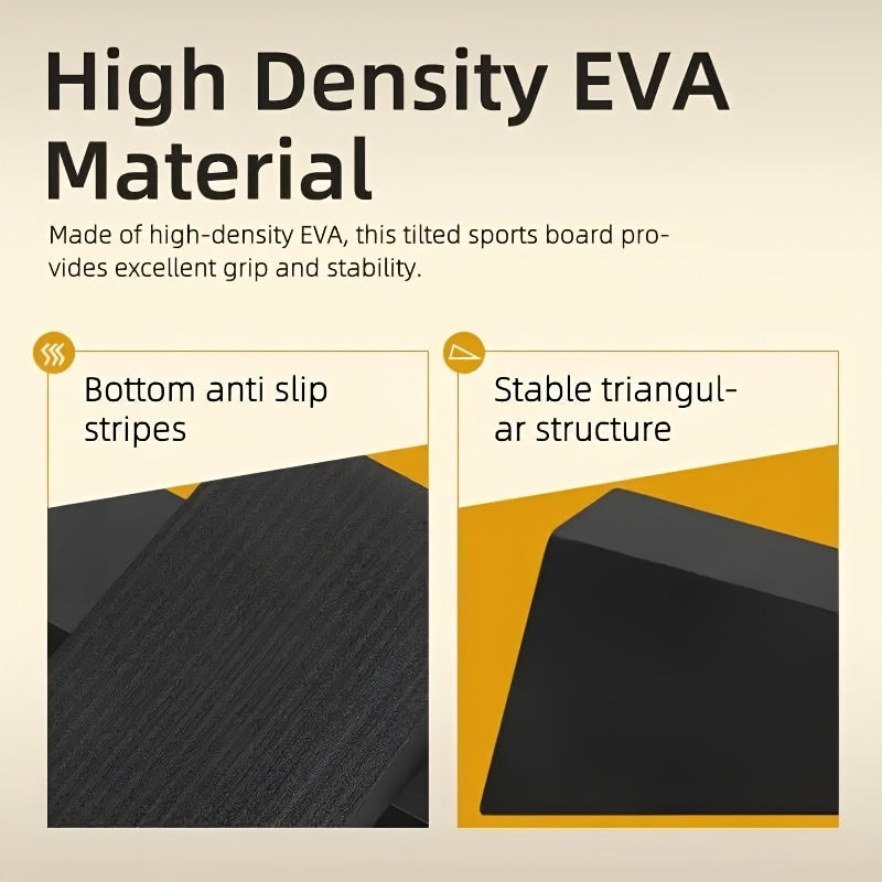 1 Par de Cunhas de Espuma EVA | Exercícios de Pilates, Esticadores de Panturrilhas, Tijolos de Yoga para Treino de Equilíbrio, Cor Sólida, Suporta o Movimento do Pé para Equilíbrio, Força, Alongamento, Pilates, Fitness, Agachamentos, Flexões, Plank