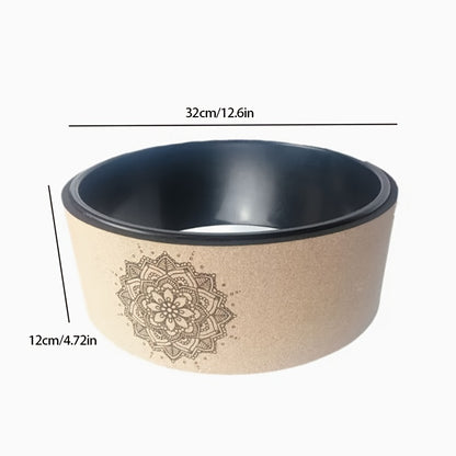 Rodinha de Yoga de Cortiça Macia para Flexões, Nova Roda de Massagem de Yoga para Iniciantes, Roda de Pranayama, Roda Dharma, Roda de Yoga, Equipamento de Yoga, Roda de Yoga para Flexões