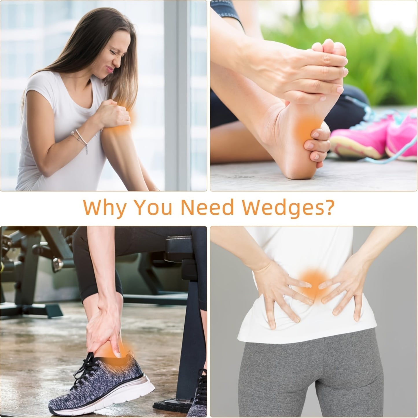 1 Par de Cunhas de Espuma EVA | Exercícios de Pilates, Esticadores de Panturrilhas, Tijolos de Yoga para Treino de Equilíbrio, Cor Sólida, Suporta o Movimento do Pé para Equilíbrio, Força, Alongamento, Pilates, Fitness, Agachamentos, Flexões, Plank