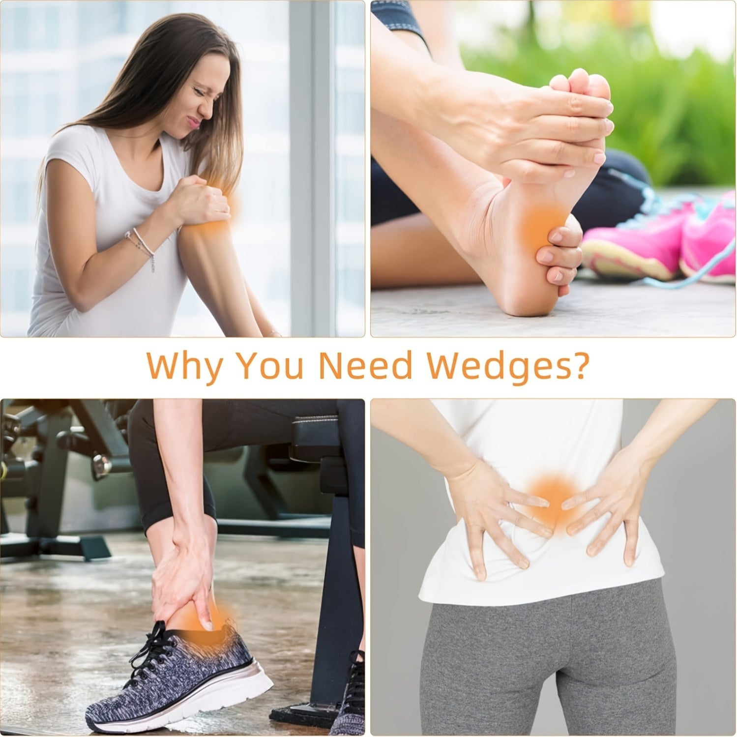 1 Par de Cunhas de Espuma EVA | Exercícios de Pilates, Esticadores de Panturrilhas, Tijolos de Yoga para Treino de Equilíbrio, Cor Sólida, Suporta o Movimento do Pé para Equilíbrio, Força, Alongamento, Pilates, Fitness, Agachamentos, Flexões, Plank