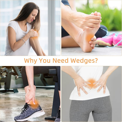 1 Par de Cunhas de Espuma EVA | Exercícios de Pilates, Esticadores de Panturrilhas, Tijolos de Yoga para Treino de Equilíbrio, Cor Sólida, Suporta o Movimento do Pé para Equilíbrio, Força, Alongamento, Pilates, Fitness, Agachamentos, Flexões, Plank