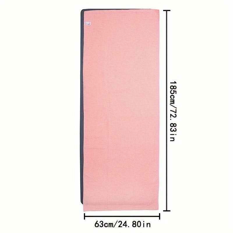 Toalhas de ioga de silicone antiderrapante tecidas premium - Laváveis à máquina, mistura de poliéster e nylon, conjunto de toalhas de academia de secagem rápida