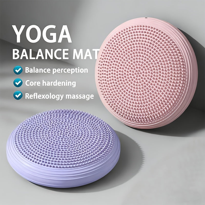 Conjunto de Almofada para Equilíbrio em Yoga com Treinador Inflável, Bola PVC, 2 Peças Material Espessado e Duradouro Ideal para Ioga, Pilates e Exercícios de Estabilidade - Presente Natal/Ano Novo