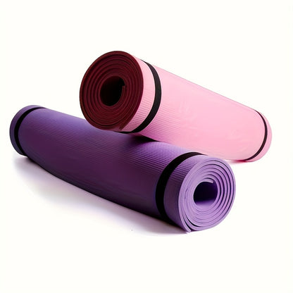 Tapete de Yoga EVA com 4mm de Espessura, Tapete de Exercício de Cor Sólida e Alta Densidade Absorvente de Choques, Pedal para Dança Fitness, Melhora o Conforto ao Treinar, Macio, Durável, Amortecedor e Absorvedor de Impactos, Adequado para Academia em Casa, Yoga, Pilates