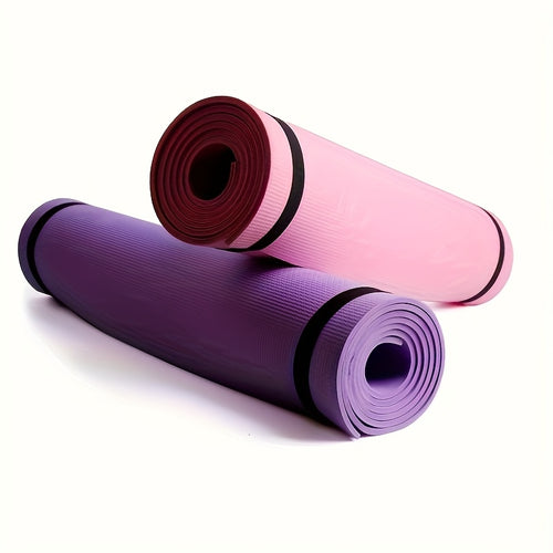 Tapete de Yoga EVA com 4mm de Espessura, Tapete de Exercício de Cor Sólida e Alta Densidade Absorvente de Choques, Pedal para Dança Fitness, Melhora o Conforto ao Treinar, Macio, Durável, Amortecedor e Absorvedor de Impactos, Adequado para Academia em Casa, Yoga, Pilates
