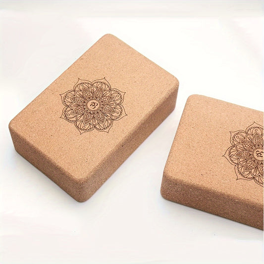 Bloco de Yoga de Cortiça e Madeira, Bloco de Yoga de Alta Densidade, Adequado para Treinamento de Dança, Pressão de Pernas, Fitness Indoor