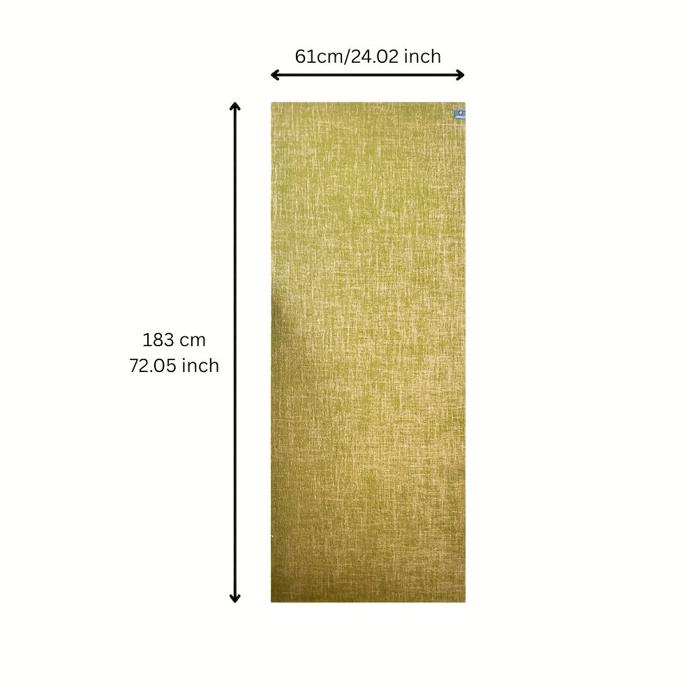 Tapete de Yoga Extra Grande de Juta Natural Reforçado 72x24 Polegadas - Extra Grosso 0.2" (5mm) Antiderrapante, Tapete de Chão Não Tóxico para Ginásio em Casa, Pilates, Yoga, Dança - Tapete de Treino Vegan com Superfície Antiderrapante, Durável e Fácil de Limpar