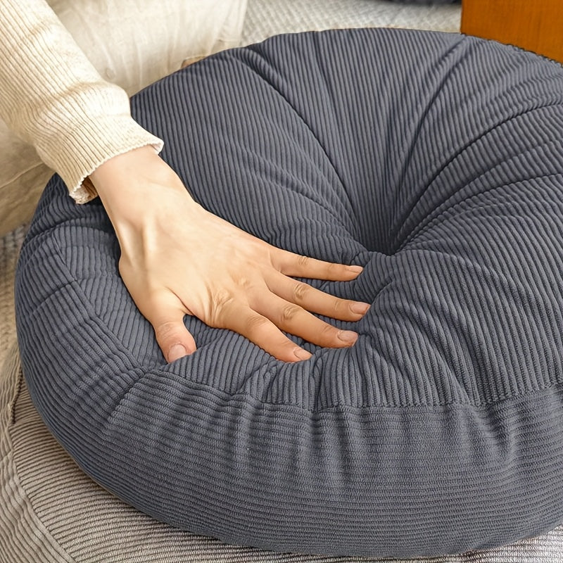 Almofada Redonda Grossa - Macia e Confortável, Preenchimento Completo para Meditação e Yoga, Decoração Zen Boho em Laranja Vibrante, 100% Poliéster, Lavagem Manual, Ideal para Leitura e Presentes de Férias, Aconchegante, Tecido Durável, Almofada Decorativa, Perfeita para Assentos