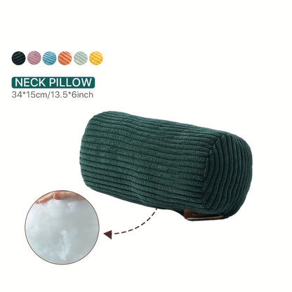 Almofada Roll, Almofada Bolster de Fleece Coral Versátil, Travesseiro Corporal para Suporte ao Dormir, Pernas e Costas, Ideal para Conforto da Coluna e Pescoço, Lavável à Máquina para Decoração de Cama e Sofá, 6 Cores Vibrantes e 3 Tamanhos Disponíveis